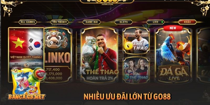 Khuyến mãi GO88 - Ưu đãi hấp dẫn nhất năm 2026 2 Nhiều ưu đãi lớn từ GO88